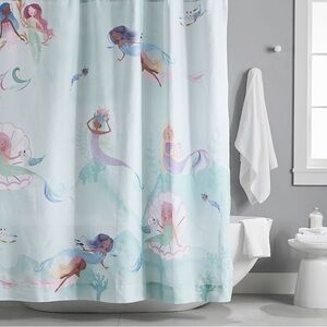 Pottery Barn Kids Mermaid Shower Curtain - Pastel Hues